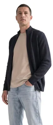 Produktbild von Street One MEN Herren Strickjacke mit Stehkragen und Struktur