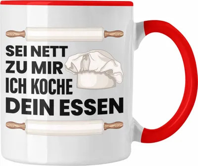 Produktbild von Trendation - Sternekoch Tasse Geschenk für besten Koch der Welt Spruch (Rot)