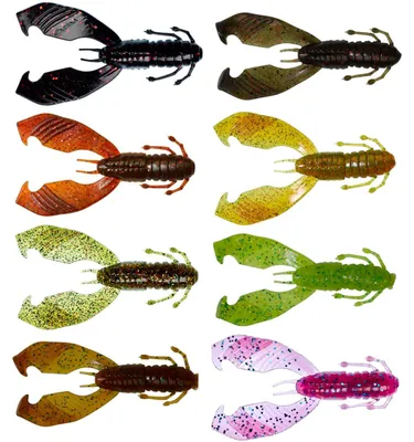 Produktbild von Gunki Boogie Craw 7,5cm 4,51g - 10 Gummikrebse, Gunki Farben:Lime Chart