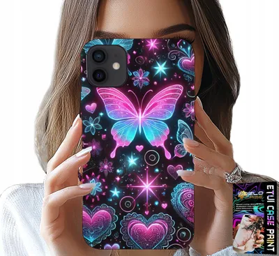 Obrázok produktu pre Puzdro Pre Iphone 13 Mini - Farebné Puzdro S Motýlími Srdiečkami