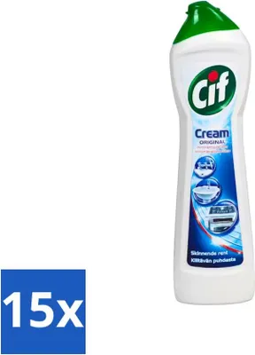 Produktbild von Cif - Schleifmittel - Creme Original - Entfernt 100 % Schmutz - 500 ml - Vorteilspack - 15 Stücke