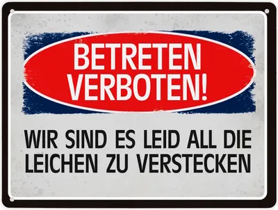 Produktbild von Metallschild XL Schild Blechschild Aluminiumschild Emailleschild