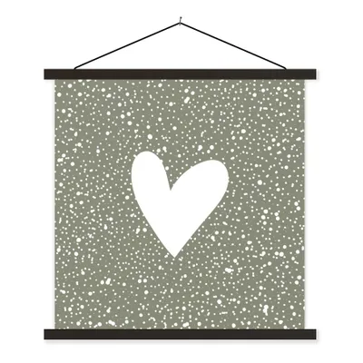 Produktbild von MuchoWow® Textilposter Herz - Design - Liebe 40x40 cm mit schwarzem Rahmen - Fotos