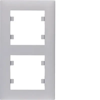 Produktbild von HAGER lumina intense Zweifachrahmen vertikal silber WL5622
