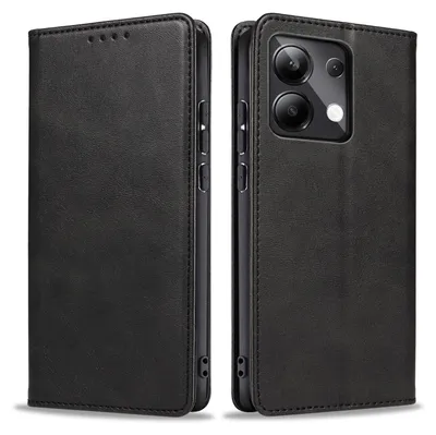 Produktbild von Handyhülle für Xiaomi Redmi Note 13 Kunstleder Flip Cover Hülle Klapphülle Case Kartenfach Farbe: Schwarz