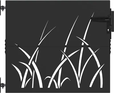 Obrázok produktu pre vidaXL Záhradná brána čierna 85 x 100 cm Práškovo lakovaná oceľ