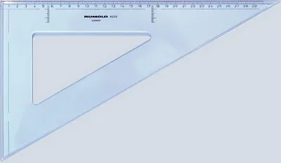 Produktbild von Rumold Zeichendreieck 60°, 32 cm, mm-Teilung, hochwertiger Kunststoff,
