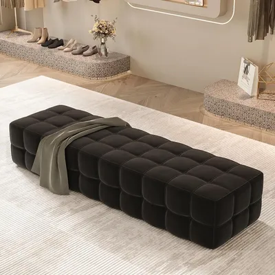 Obrázek produktu pro Botník se sedákem, 80 cm, černý