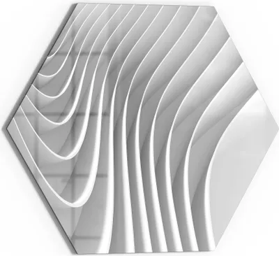 Produktbild von DEQORI Glasbild Echtglas 40x35 cm 'Lamellendesign' Wandbild Bild modern Deko