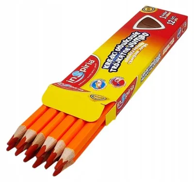Produktbild von Inspiria Jumbo Dreieckige Buntstifte in Orange - 12 Stück