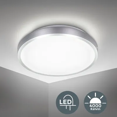 Produktbild von Deckenleuchte Ø29 cm - 15W, 1500lm, LED, neutralweiß, silberfarbig