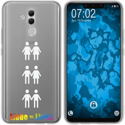 Produktbild von PhoneNatic Case kompatibel mit Huawei Mate 20 Lite Silikon-Hülle pride Beziehung M1