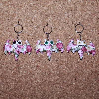 Produktbild von Tier-Anhänger mit Knopfaugen - Fledermaus 06 - Tierpüppchen