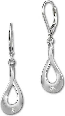 Produktbild von SilberDream Ohrhänger Zirkonia weiß Ohrringe 925 Silber Elegance Damen D2SDO4284W