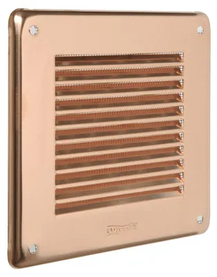 Produktbild von Quadratisches Lüftungsgitter, Kupfer, 140 x 140 mm, Luftdurchlassfläche 40 cm²