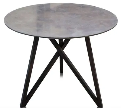 Produktbild von Casa Padrino Luxus Esstisch mit mineralbeschichteter Tischplatte 90 x H. 76 cm - Designer Esszimmermöbel