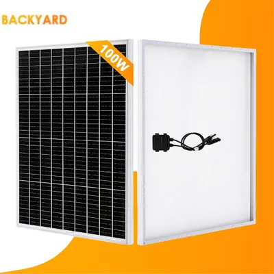 Produktbild von 100W Solarmodul 12V solarpanel für Photovoltaik Komplettanlage Balkonkraftwerk Solaranlage Schrägdach Balkon Flachdach Fassade Garten RV Camper