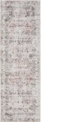 Produktbild von benuta Waschbarer Vintage Teppich Läufer George Creme/Taupe 80x240 cm Wohnzimmerteppich Schlafzimmer weich orientalisch