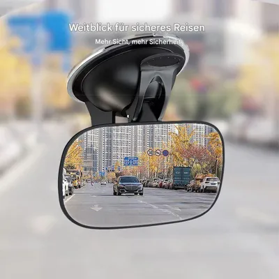 Produktbild von Auto Innen Rückspiegel Weitwinkel – 360° verstellbarer Spiegel für Rücksitz, Baby & Kind Sicherheits Sicht, PKW Innenraum Zubehör