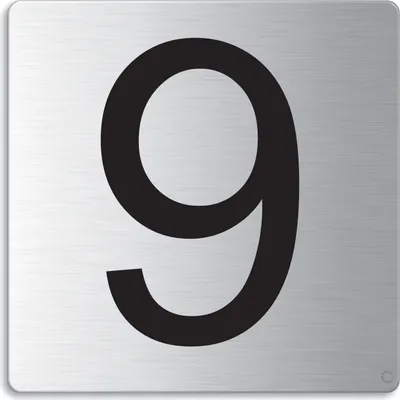 Produktbild von Türnummer I Zimmernummer I EdeIstahI TürschiId "9" I 85x85 mm I Nr.48309