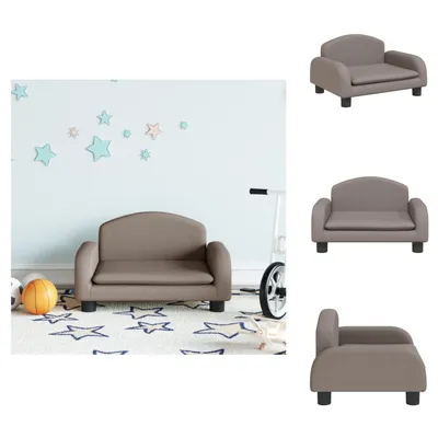 Obrázok produktu pre vidaXL Detská pohovka taupe 50x40x30 cm látka - Detský nábytok