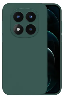 Produktbild von Hülle für Xiaomi Redmi Note 14 Pro 5G mit 9H Displayglas Displayschutz Plus Case Cover Bumper Silikon Softgrip Schutzhülle Farbe: Grün