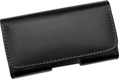 Zdjęcie produktu dla Pokrowiec na pasek do iphone 15 pro skóra czarna magnetyczny klips