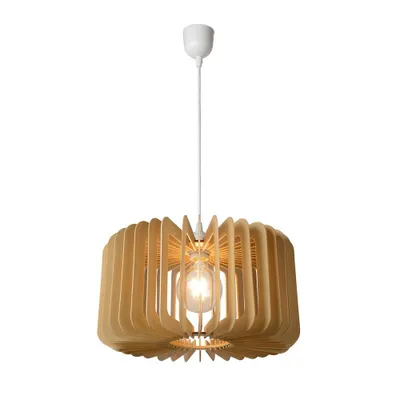 Zdjęcie produktu dla Lampa wisząca ETTA jasne drewno 1xE27x40W drewno wym:120x39x39cm IP20 Lucide