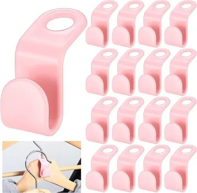 Produktbild von 65-teilige Kleiderbügelhaken rosa