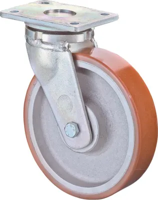 Obrázok produktu pre Ťažké otočné kolieska Ø koliesok 85 mm Nosnosť 800 kg Odlievaná polyuretánová doska L190xŠ175 mm