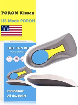 Obrázok produktu pre Vložky do topánok pre bolesť päty, Plantar Fasciitis, EU 41-46, tlmiace nárazy, pre mužov a ženy