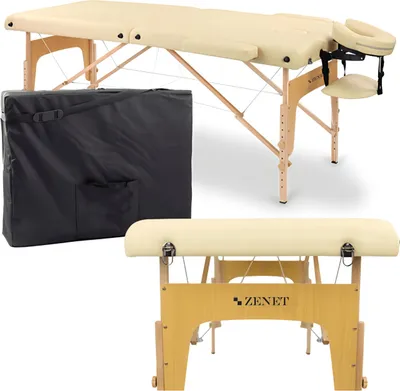 Produktbild von Mobile Massageliege Zenet 1042 größe L (195*70cm)  2 Zonen, klappbar & höhenverstellbar