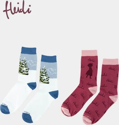 Produktbild von Bavarian Caps 2er Sockenbox Heidi bunt 36-40