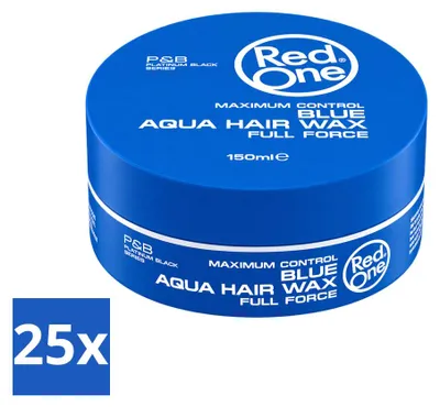 Produktbild von 25 x Red One Blue Aqua Haarwachs - Starker Halt und Glanz - 150 ml - Vorteilspackung - 25 Stücke