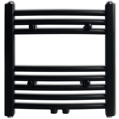Immagine prodotto di Radiatore Centrale Portasciugamano Curvo Nero 480 x 480 mm