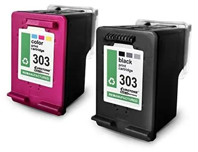 Eurotone Tintenpatrone kompatibel mit HP 303XL Farbe, Schwarz – Produktansicht 1