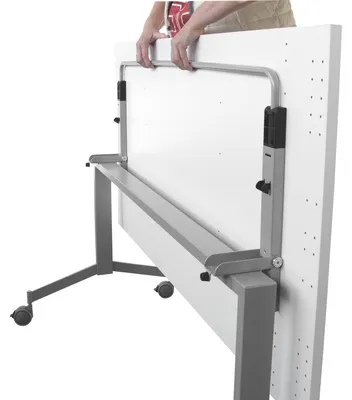 Produktbild von Klapptisch fahrbar 160x80cm Weiß
