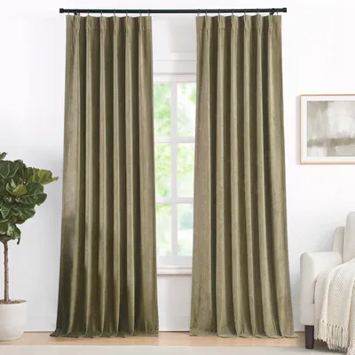 Obrázek produktu pro Závěsy z sametového chenille, hnědé, 91x259 cm
