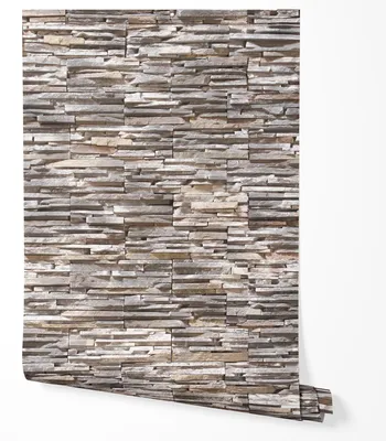 Produktbild von Selbstklebende Tapete Möbelfolie Steinoptik Beige Grau 3D Naturstein Wandtapete Modern Wohnzimmer Schlafzimmer Küche Flur Rustikal Industrial 2,5m x 0,5m
