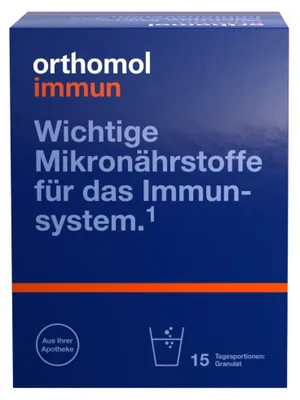 Produktbild von Orthomol Immun - Mikronährstoffe zur Unterstützung des Immunsystems - Nahrungsergänzung mit Vitamin C, Vitamin D und Zink, 15 St. Tagesportionen
