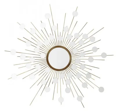 Immagine prodotto di Specchio da parete di design "Casa Padrino", finitura oro "Sunshine", 155 x 155 cm - Specchio da parete dal design moderno