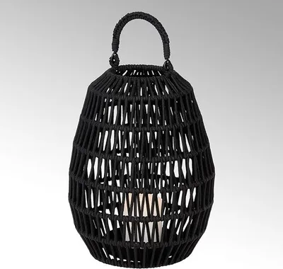 Produktbild von Lambert Cahaya Outdoor Laterne schwarz ,"Fish net rope", H 37 cm D 29 cm 64768
