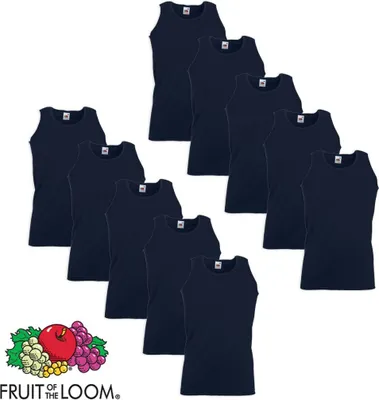 Obrázek produktu pro Fruit of the Loom Valueweight Muskelshirt 10 Stk. Baumwolle Navy S