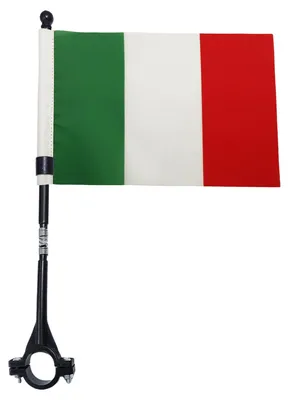 Fahrradflagge Italien 21x15 cm, Polyester, mit Stab