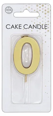 Productafbeelding van Getallenkaars, taartkaars, 4,5 cm, goud, 0
