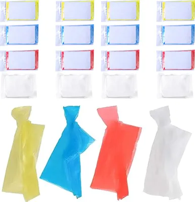 Produktbild von 20 Stück transparente Einweg-Regenponchos mit Kapuze für Erwachsene, einzeln verpackte Notfallregenmäntel in Großpackungen, Einheitsgröße
