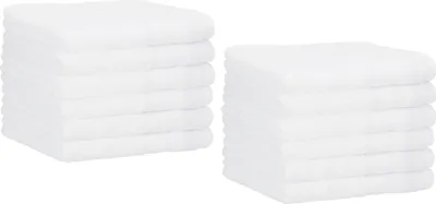 Produktbild von Betz 12 Stück Gästehandtücher PALERMO 100%Baumwolle Größe 30x50 cm  Farbe - weiß