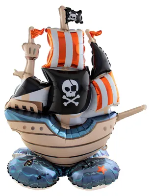 Produktbild von Folienballon "Piratenschiff" | 70x81cm (MIT LUFT ZU BEFÜLLEN)