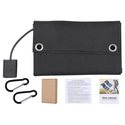 Produktbild von Faltbar Solarpanel 10W Monokristallinen Solarmodul mit USB Ladegerät Camping
