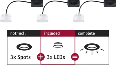 Produktbild von Paulmann LED Modul Einbauleuchte Choose 3er-Set